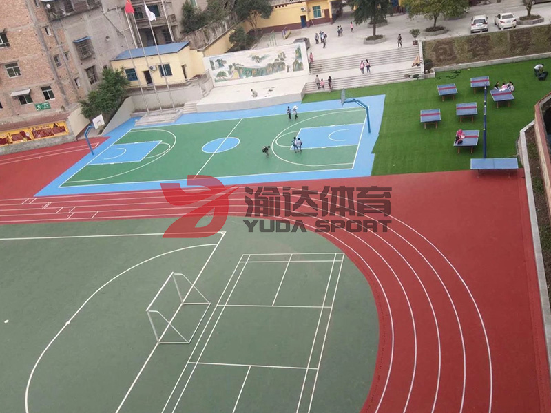 豐都透氣型跑道，硅pu球場，人造草坪